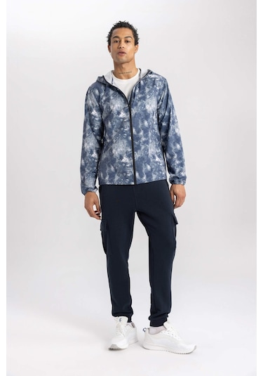 Defacto DeFactoFit Mevsimlik Mont Su İtici Slim Fit Dar Kesim Kapüşonlu File Astarlı Esnek Dokulu B2189AX24SPBK81 Siyah