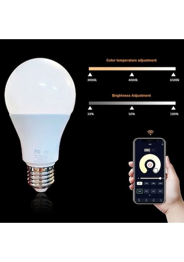 Ulzyvf Akıllı Ampul Uzaktan Kontrol Led Işıklar Diğer, Renk Değiştiren Ampul Işıklar Sonsuz Kısma Diğer