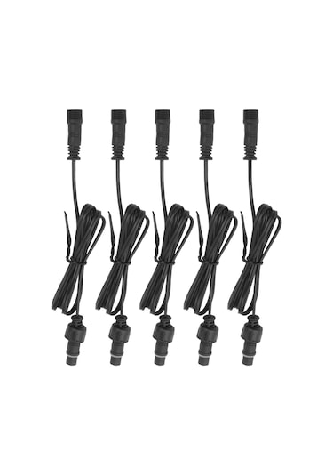 Mufunye 5 Adet 1m Ip67 Su Geçirmez 2 Pinli Led Denizaltı Lambası Uzatma Kablosu, Pvc Malzeme, Bahçe/trase Lambaları İçin Hızlı Bağlantı