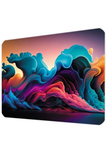 İlyuka 40x30cm Gaming Oyuncu Mousepad Colorful Waves Mp244030