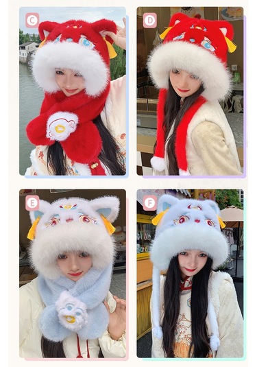 Şık Kışlık Polar Şapka, Kulaklıklı Kalın Ve Sıcak Polar Şapka, Stil 15 Beyaz