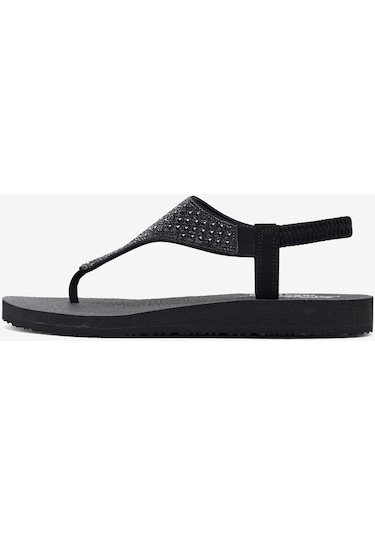 Skechers Meditation - Rockstar Kadın Siyah Sandalet 119770 Bbk Siyah Skechers Meditation - Rockstar Kadın Siyah Sandalet 119770 Bbk Siyah