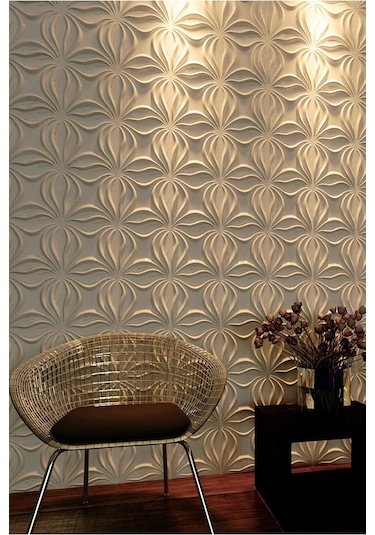 3 Boyutlu Boyanabilir Pvc Duvar Paneli Anatolia 50-50 Cm 4 Adet-1 Metrekare