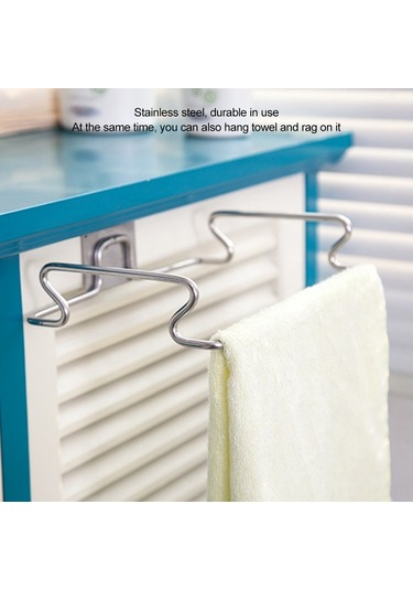 Hangfox 430 Paslanmaz Çelik Kapı Arka Tipi Mutfak Çöp Poşeti Tutucu - Boşluk Tasarrufu Ve Çok Amaçlı Kullanım