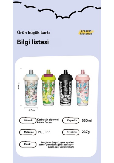 Çay Ve Suyu Ayırmak İçin Büyük Kapasiteli Plastik Su Bardağı Siyah