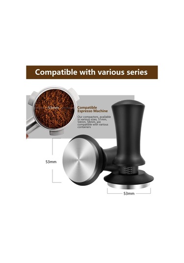 Xuweiwei 58 Mm Simli 1 Adet 51 53 58 Mm Kalibreli Espresso Yaylı Kahve Sıkacağı Paslanmaz Çelik Tabanlı Kahve Aksesuarları Siyah Gümüş Simli