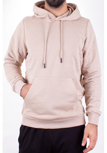 Twister 2732 Bej Kapüşonlu Erkek Sweatshirt Bej