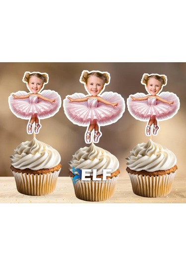 Kişiye Özel Fotoğraflı Pasta Süsü 10 Adet 0