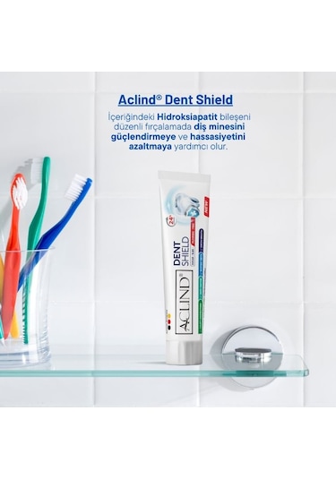 Aclind Dent Shield Diş Macunu 100 ML + 15 ML + Dent Kids 6+ Yaş Diş Macunu 15 ML