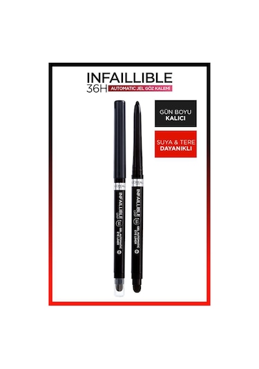 L'Oreal Paris Infaillable Automatic Jel Göz Kalemi Yoğun Siyah
