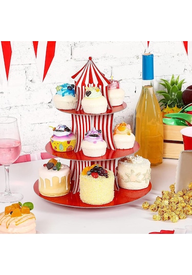 Suntek Cupcake Standı Kek Standı 3 Katmanlı Masa Üstü