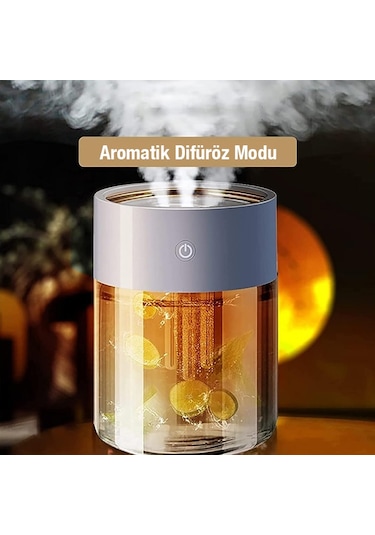 Ezere Led Işıklı 3 Üfleme Kanallı 2L Su Kapasiteli Hava Nemlendirici