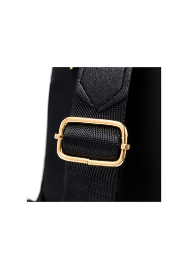 Geeksen Siyah Suya Dayanıklı Oxford Kumaş Çift Omuz Çantası - Büyük Kapasiteli, Id/ Telefon Cepi, Ipad Ve A4 Uyumlu Siyah