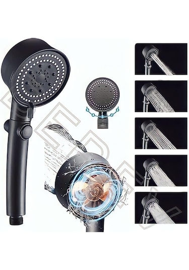 Qianfan 5 Fonksiyonlu, Su Tasarruflu, Turbo Fan Çarklı Yüksek Siyah