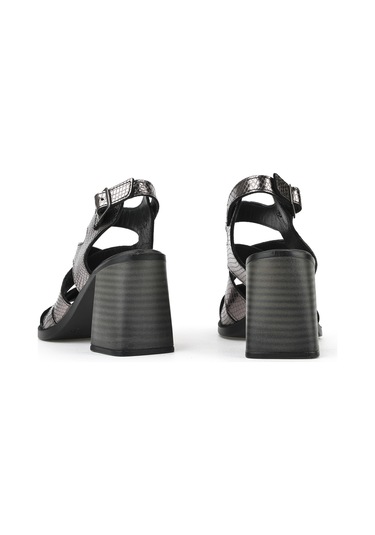 Ziya, Kadın Hakiki Deri Topuklu Sandalet 151992z54013 Platin 151992z54013 775 PLATİN