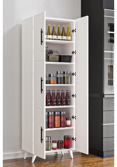 Ae-3010 Nehir Beyaz Çok Amaçlı Mutfak Dolabı & Banyo Dolabı, Kile