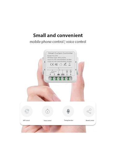 Suofeng Zigbee Akıllı Perde Kontrolörü - 3a Zamanlayıcı Ve Ses Kontrollü, Ev/otel/apartman İçin Tuya Uyumlu, 1 Adet