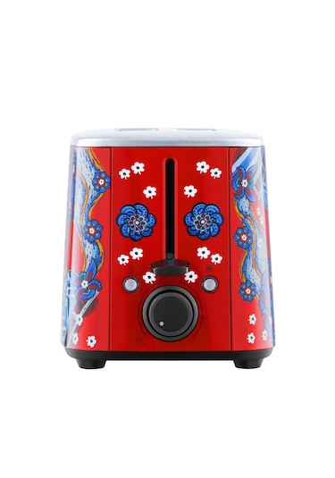 Vestel X Aslı Filinta Retro Kırmızı Çini Ekmek Kızartma Makinesi
