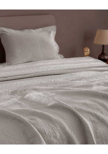 Madame Coco Labenne Çift Kişilik Yatak Örtüsü - Gri 8684427278420 Gri