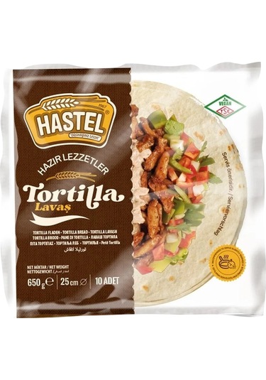 Hastel Tortilla Lavaş 4'lü 10 x 650 G