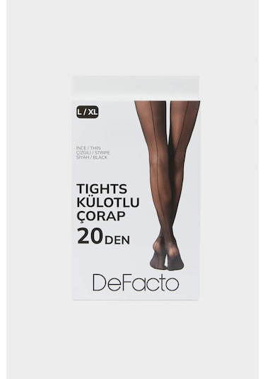 DeFacto Kadın 20 Den Külotlu Siyah Çorap E2077AXNSBK23