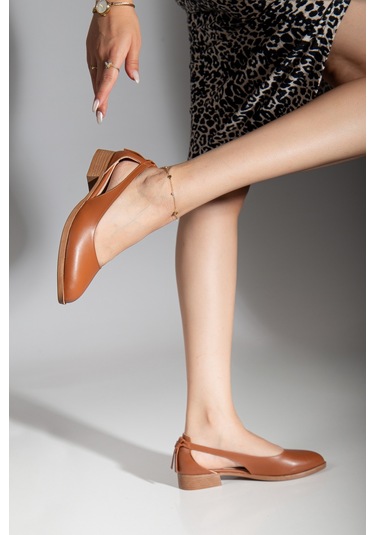 Volpen Cilt Kısa Topuk Ayakkabı Mint Yeşil Taba