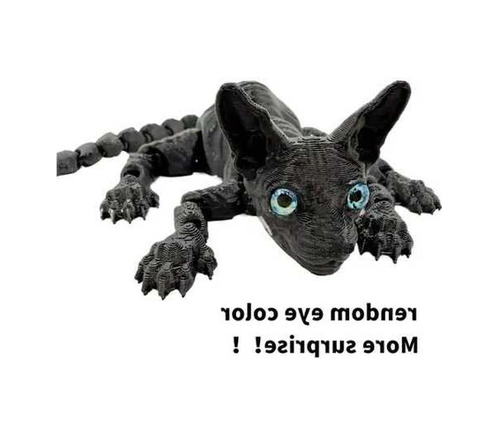 Trendooze Parlak Esnek Sfenks Kedi Heykeli, Gerçekçi Pozlar, Dayanıklı Plastik