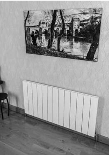 Warma Drama Yatay Alüminyum Radyatör 1230x600 Pütürlü Beyaz Ral 9016