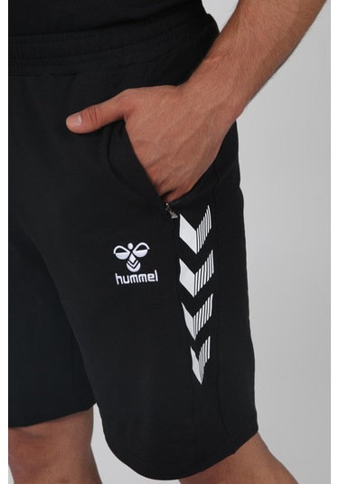 Hummel Armin Pamuklu Cepli Kamp Şortu Siyah