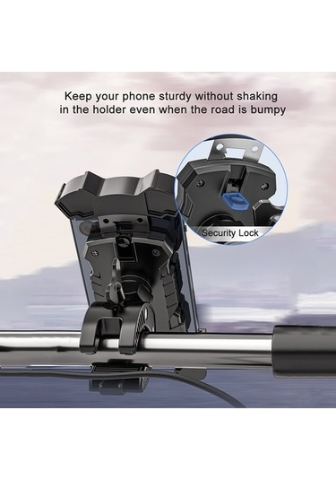 Pazly L101+m011 Sarı Beyaz Bisiklet Telefon Tutucu, Mekanik Kilit, 4.92-7.09 İnç Uygun, Korumalı, 360 Dönüşüm Beyaz - Sarı