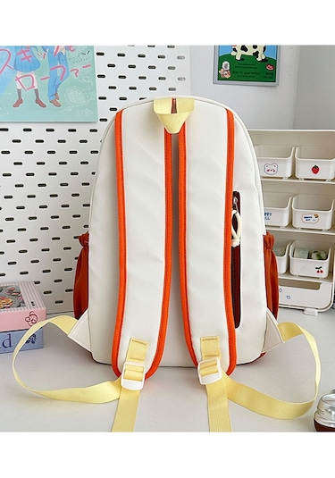 Sevimli Büyük Kapasiteli Trend Şeffaf Okul Çantası Lila - Yeşil