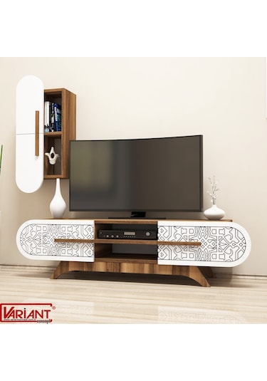 Variant Defne Tv Ünitesi Tv Sehpası ( Ceviz - Beyaz )