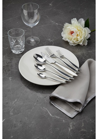 Bernardo Pearl 36 Parça 6 Kişilik Çatal Kaşık Bıçak Takımı GÜmüş