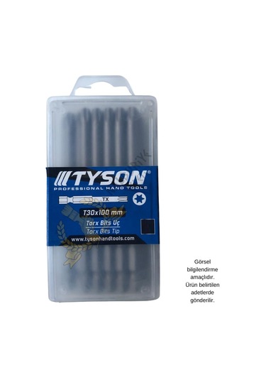 Kupa Tyson Vidalama Ucu Bits Uç - T30 Tork - 10 Cm. - 2 Adet