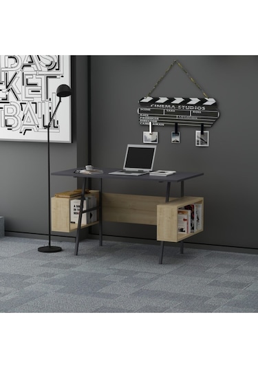 Ironi Çalışma Masası Antrasit Meşe