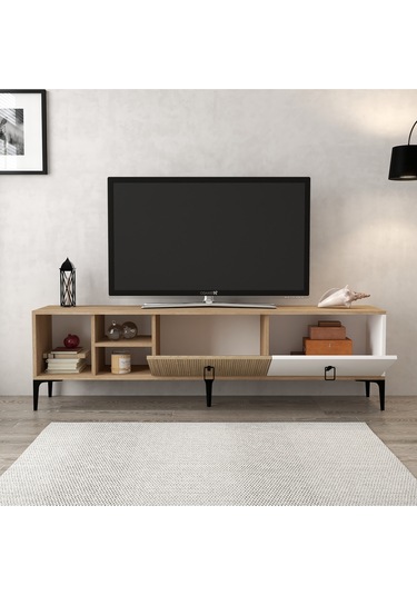 3806 Era Tv Ünitesi 180 Cm 2 Kapaklı Raflı Sepet - Beyaz - Yunus Tv Sehpası Beyaz - Yunus - Sepet Çok Renkli 3806 Era Tv Ünitesi 180 Cm 2 Kapaklı Raflı Sepet - Beyaz - Yunus Tv Sehpası Beyaz - Yunus - Sepet Çok Renkli