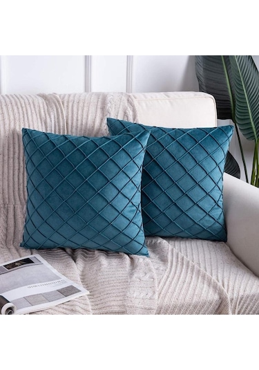 Açık Yeşil Yenı Kadife Kareli Tartan Yastık Kılıfı 40cm/45cm/50cm/55cm/60cm 40 40 Cm