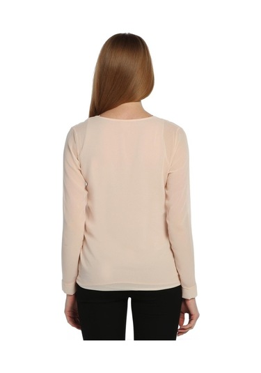 Bulalgiy Kadın Pudra Şifon Bluz - Bga335014