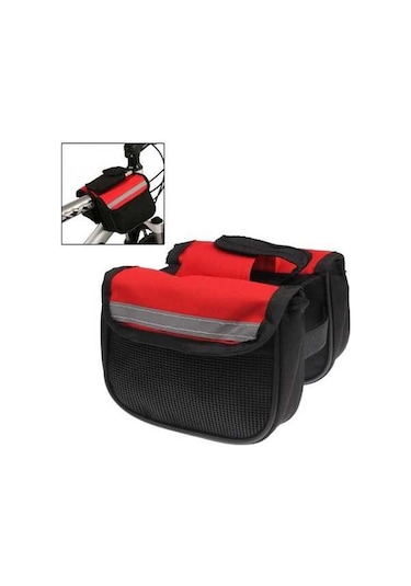 Didadodo Bisiklet Üst Borusu Çift Çanta Siyah, Yeni Tasarım Siyah