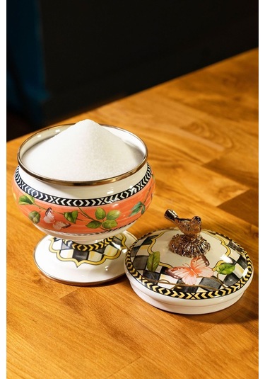 Emaye Ayaklı Şekerlik Paradise