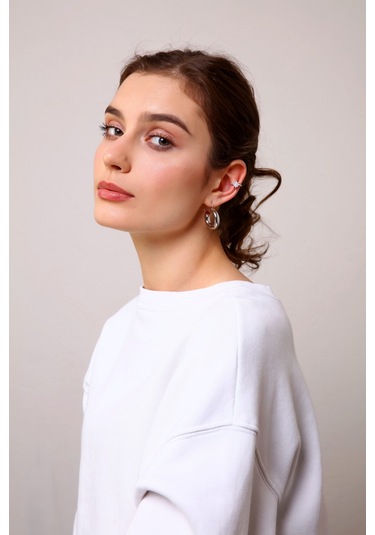 Kadın Gold Kuzey Yıldızı Earcuff ( TEKLİ ) Çok Renkli