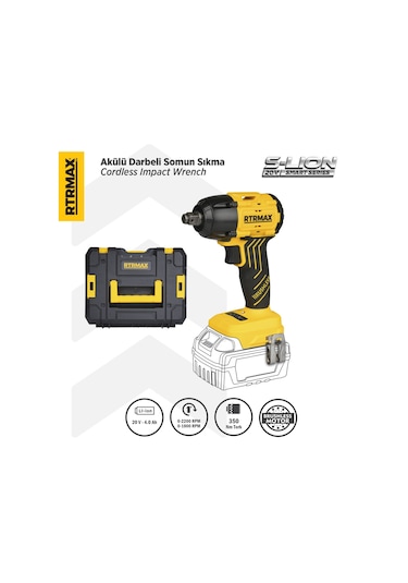 Rtrmax RTS5030B Şarjlı Somun Sıkma Makinası Kömürsüz 1/2'' 350 Nm - Akü Hariç