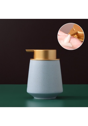 Mavi-b-seramik Sıvı Köpük Sabunluk El Yıkama Sıvısı Şampuan Duş Jeli Basın Alt Şişeleme Losyon Şişesi Banyo Aksesuarları