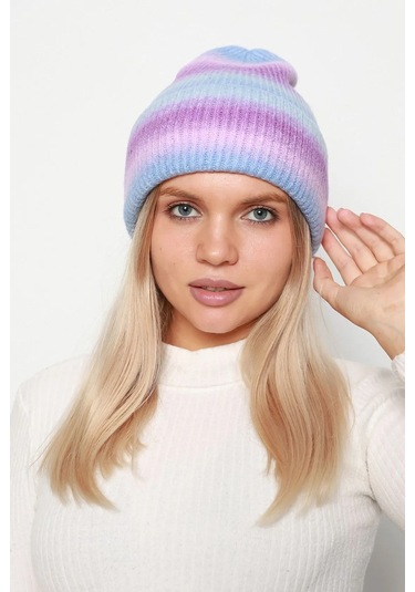 Renk Geçişli Kadın Bere Rkş-16 Lila Lila