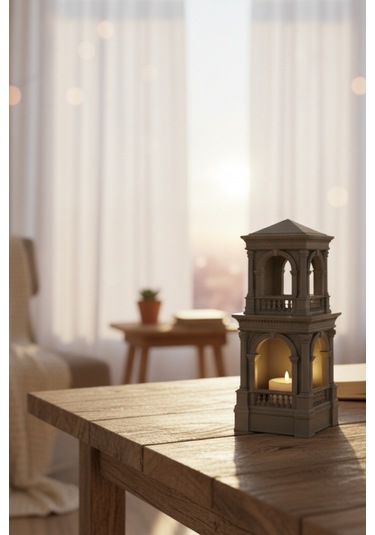 Oxyteez Dekoratif Tasarım Biblo Gri Renk Reçine Tasarım Ev Ve Ofis Dekorasyonu