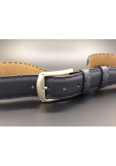 Lacivert Spor Deri Kemer