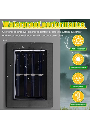 Açık Bahçe Güneş Duvar Işıkları Yukarı Ve Aşağı Su Geçirmez Duvar Işıkları, A Siyah