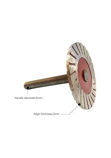 Lemestar 6mm Saplı Elmas Kesme Diski 40mm Dalgalı, Taş Ahşap Heykel Karekter Kesim İçin Elektrikli Fırça Ve Matkap Uyumlu, Gümüş 1 Adet