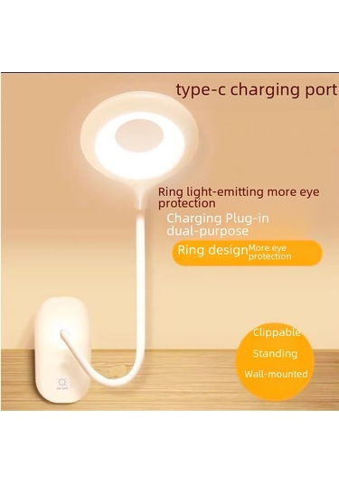 Yunboo Usb Type-c Led Göz Koruyucu Lambası - Çelik Ve Dikey Kullanim, Işık Ayarı, 1.5m Kablolu, Öğrenci/ev Odası/yatak Odası İçin Diğer