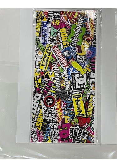 Kaplama Sticker Hellaflush Bisiklet Motor Karışık Stickr 28x13 Cm